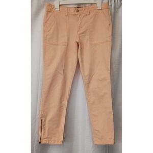 Banana Republic Ryan Fit Pants Skinny Ankle Size 6 Peach Pink Color Zipper Ankle